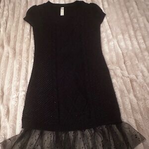 Cherokee Black Ruffled Sheath Dress Cocktail